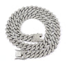 Hip Hop Geometric Rhombus Full Diamond Cuban Chain Necklace Fashion Unisex Statement Jewelry