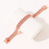 Hip Hop Geometric Rhombus Full Diamond Cuban Chain Necklace Fashion Unisex Statement Jewelry
