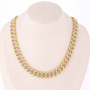 Hip Hop Geometric Rhombus Full Diamond Cuban Chain Necklace Fashion Unisex Statement Jewelry
