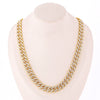 Hip Hop Geometric Rhombus Full Diamond Cuban Chain Necklace Fashion Unisex Statement Jewelry