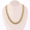 Hip Hop Geometric Rhombus Full Diamond Cuban Chain Necklace Fashion Unisex Statement Jewelry