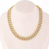 Hip Hop Geometric Rhombus Full Diamond Cuban Chain Necklace Fashion Unisex Statement Jewelry