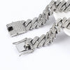 Hip Hop Geometric Rhombus Full Diamond Cuban Chain Necklace Fashion Unisex Statement Jewelry