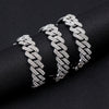Hip Hop Geometric Rhombus Full Diamond Cuban Chain Necklace Fashion Unisex Statement Jewelry