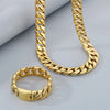 Hip-Hop Geometric Solid Color 304 Stainless Steel 18K Gold Plated Men'S Bracelets Necklace