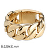 Hip-Hop Geometric Solid Color 304 Stainless Steel 18K Gold Plated Men'S Bracelets Necklace