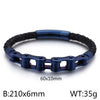 Hip-Hop Geometric 304 Stainless Steel Leather Braid 18K Gold Plated Men'S Bracelets