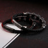 Hip-Hop Geometric 304 Stainless Steel Leather Braid 18K Gold Plated Men'S Bracelets