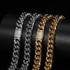 Hip-Hop Geometric Stainless Steel Plating Chain 18k Gold Plated Men'S Necklace