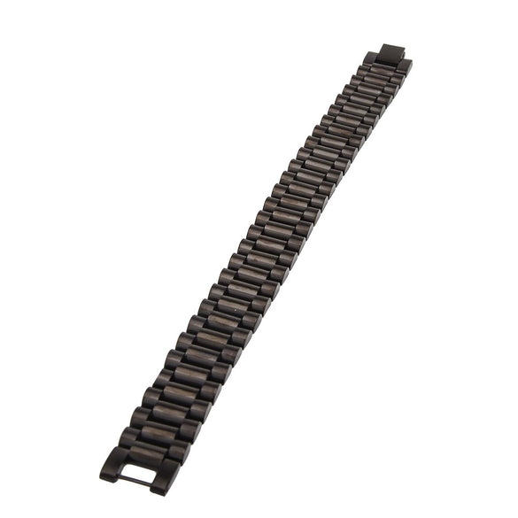 Hip Hop Geometric Stainless Steel Strap Bracelet For Men And Unisex Punk Electroplated Gun Black Watch Chain Style Jewelry