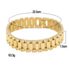 Hip Hop Geometric Stainless Steel Strap Bracelet For Men And Unisex Punk Electroplated Gun Black Watch Chain Style Jewelry