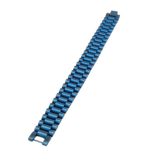 Hip Hop Geometric Stainless Steel Strap Bracelet For Men And Unisex Punk Electroplated Gun Black Watch Chain Style Jewelry