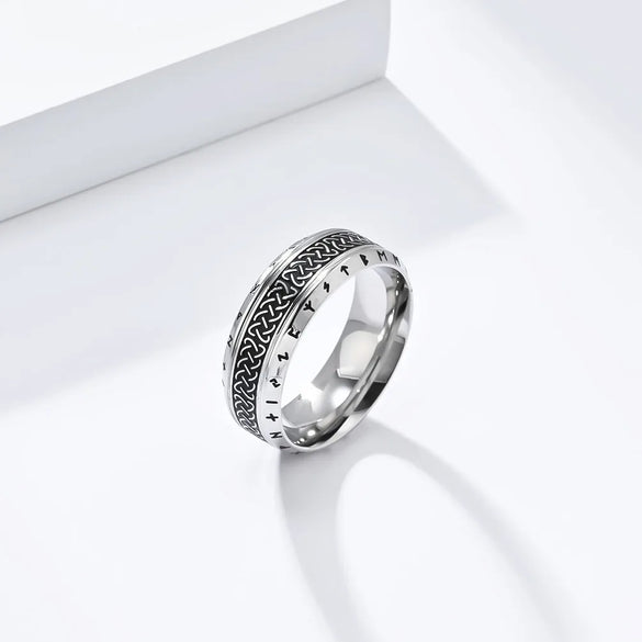 Hip-Hop Geometric Titanium Steel Polishing Plating Unisex Rings