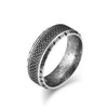 Hip-Hop Geometric Titanium Steel Polishing Plating Unisex Rings