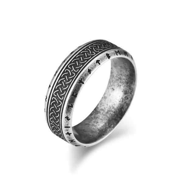 Hip-Hop Geometric Titanium Steel Polishing Plating Unisex Rings