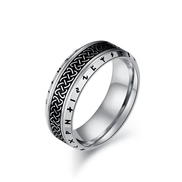 Hip-Hop Geometric Titanium Steel Polishing Plating Unisex Rings