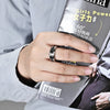 Hip-Hop Geometric Titanium Steel Polishing Plating Unisex Rings