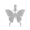 Hip Hop Micro Inlaid Zircon Butterfly Cuban Chain Necklace Alloy Electroplated Animal Style Fashion Jewelry For Women And Men