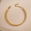 Hip-Hop Modern Style Solid Color 304 Stainless Steel 18K Gold Plated Bracelets In Bulk