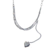 Hip Hop Necklace Love Pendant 316L Stainless Steel Square Cuban Chain Electroplated