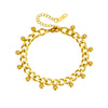 Hip Hop Neutral Style Simple Chain With Steel Ball Stitching And Tassel Titanium Steel Bracelet Geometric Electroplated
