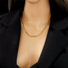Hip Hop Punk Creative Stitching Titanium Steel Heavy Industry Chain Jewelry Necklace With Geometric Pattern And Electroplating Treatment