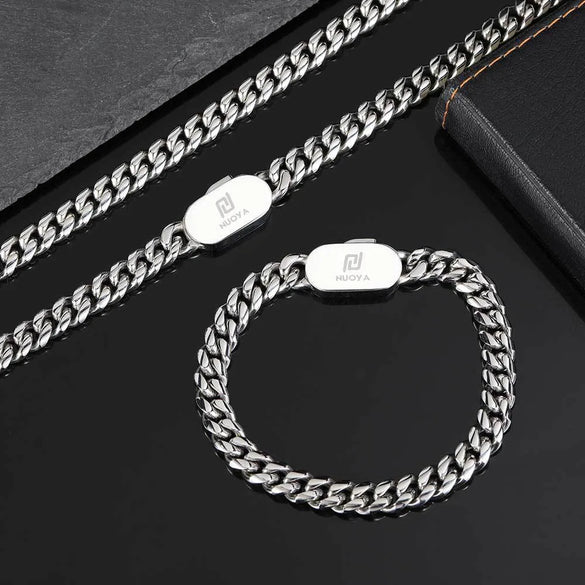 Hip-Hop Punk Geometric 304 Stainless Steel Plating Men'S Bracelets Men Chain Bracelets