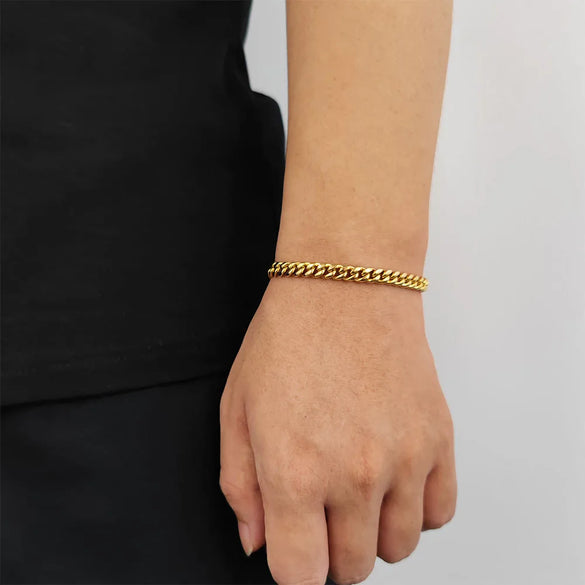 Hip-Hop Punk Geometric 304 Stainless Steel Plating Men'S Bracelets Men Chain Bracelets