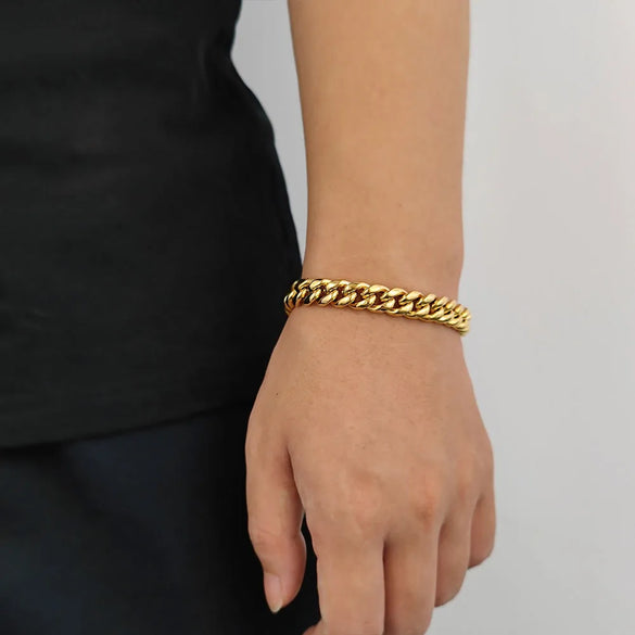 Hip-Hop Punk Geometric 304 Stainless Steel Plating Men'S Bracelets Men Chain Bracelets