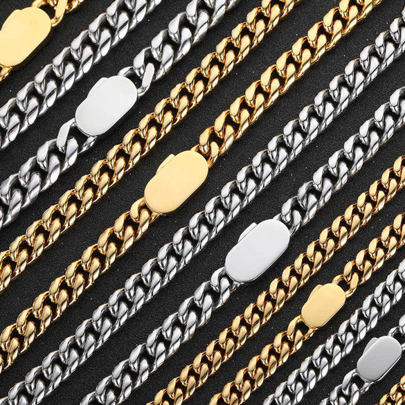 Hip-Hop Punk Geometric 304 Stainless Steel Plating Men'S Bracelets Men Chain Bracelets