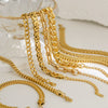 Hip Hop Punk Style Stainless Steel Geometric Cuban Bracelet Plated Real Gold Handmade Woven Chain