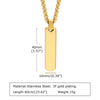Hip-Hop Rectangle Stainless Steel Men'S Pendant Necklace