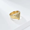 Hip-Hop Retro Color Block 304 Stainless Steel Plating 18K Gold Plated Men'S Rings