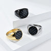 Hip-Hop Retro Color Block 304 Stainless Steel Plating 18K Gold Plated Men'S Rings