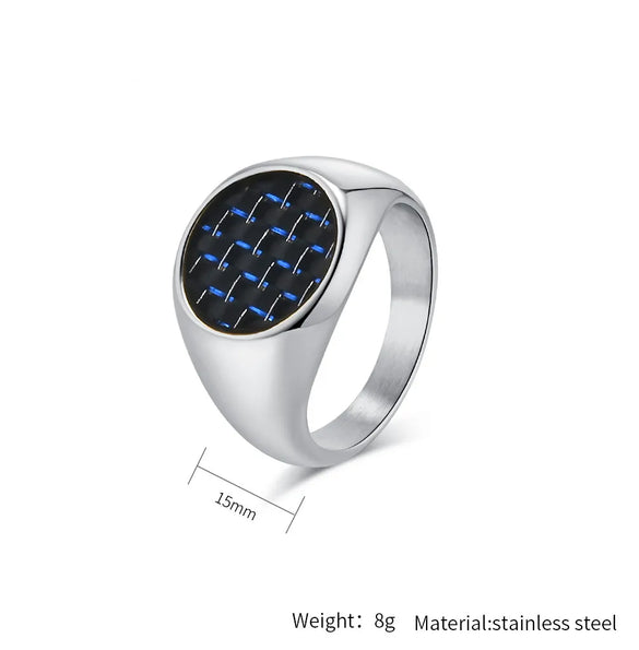 Hip-Hop Retro Color Block 304 Stainless Steel Plating 18K Gold Plated Men'S Rings