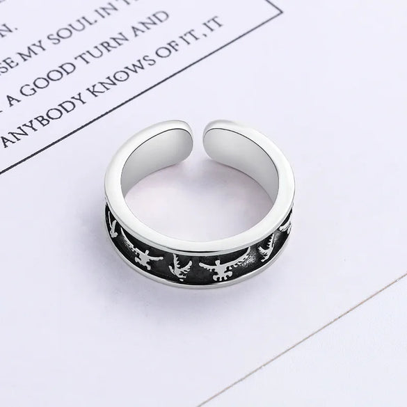 Hip-Hop Retro Color Block Copper Men'S Rings