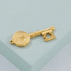 1 Piece Stainless Steel 18K Gold Plated Key Pendant