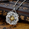 Hip-Hop Retro Compass Copper Unisex Pendant Necklace