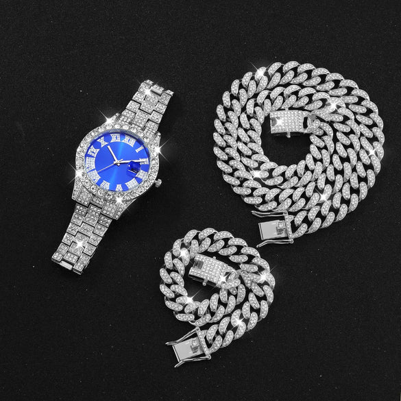 Hip-Hop Retro Cool Style Solid Color Buckle Quartz Men'S Watches