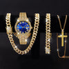 Hip-Hop Retro Cool Style Solid Color Buckle Quartz Men'S Watches