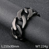 Hip-Hop Retro Geometric 304 Stainless Steel 18K Gold Plated Men'S Bracelets Men Chain Bracelets