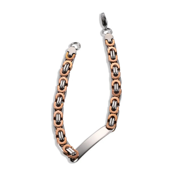 Hip-Hop Retro Geometric 304 Stainless Steel Men'S Bracelets Men Chain Bracelets