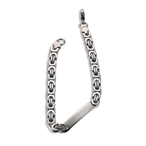 Hip-Hop Retro Geometric 304 Stainless Steel Men'S Bracelets Men Chain Bracelets