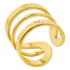 Wholesale Jewelry Hip-Hop Retro Geometric Solid Color 304 Stainless Steel 18K Gold Plated Polishing Open Rings