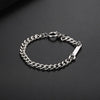 Hip-Hop Retro Geometric Solid Color 304 Stainless Steel Polishing Chain 18K Gold Plated Men'S Bracelets