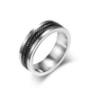 Hip-Hop Retro Grain Stainless Steel Plating Men'S Rings