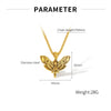 Hip-Hop Retro Punk Moth Skull Stainless Steel Men'S Pendant Necklace