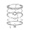 Hip-Hop Retro Round Lock Alloy Wholesale Bracelets