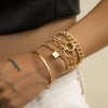 Hip-Hop Retro Round Lock Alloy Wholesale Bracelets