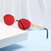 Hip-Hop Retro Solid Color Ac Oval Frame Full Frame Women'S Sunglasses